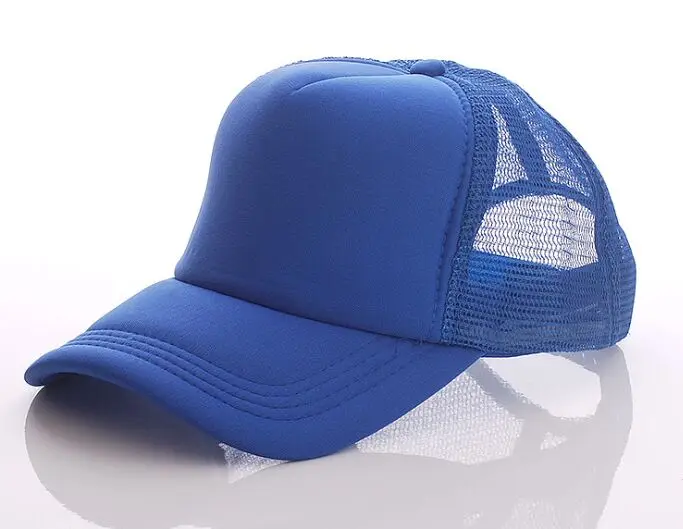 Full blue Детские DIY пользовательские логотип грузовые шапки летние дышащие акриловые бейсболки с логотипом для мальчиков и девочек Snapback шапки - Цвет: Full blue