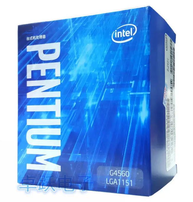 Процессор Intel Pentium G4560 CPU в коробке с радиатором LGA 1151-land 14 нанометров двухъядерный