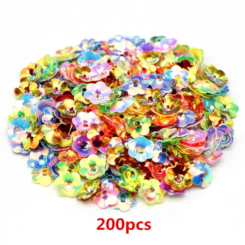 H-200pcs 50-500 шт Разноцветные Блестки для рукоделия и шитья скрапбукинга lentejuelas для украшения дома различные варианты - Цвет: H-200pcs