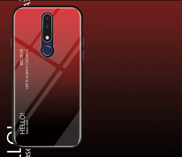 Градиентный чехол из закаленного стекла для телефона Nokia X6 X7 X71, разноцветный чехол для Nokia 7,1 7 1 4,2 3,1 Plus, защитный чехол