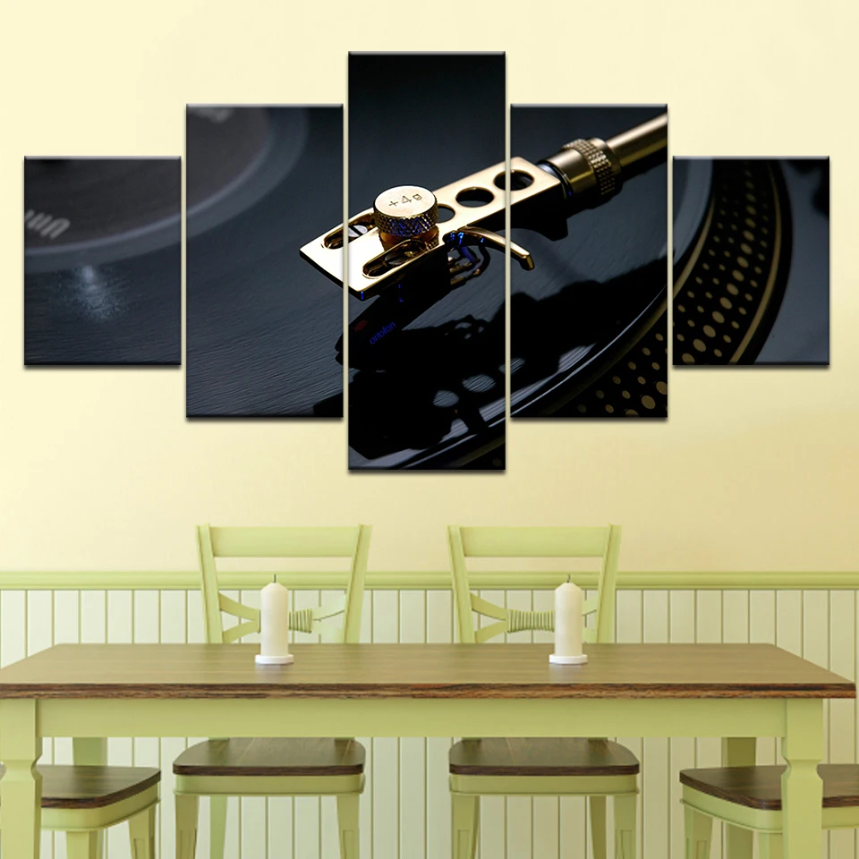 Vinyl Records Vintage 5 piece Wall Artwork Wallpapers modern Modular Poster art Canvas painting for Living Room Home Decor