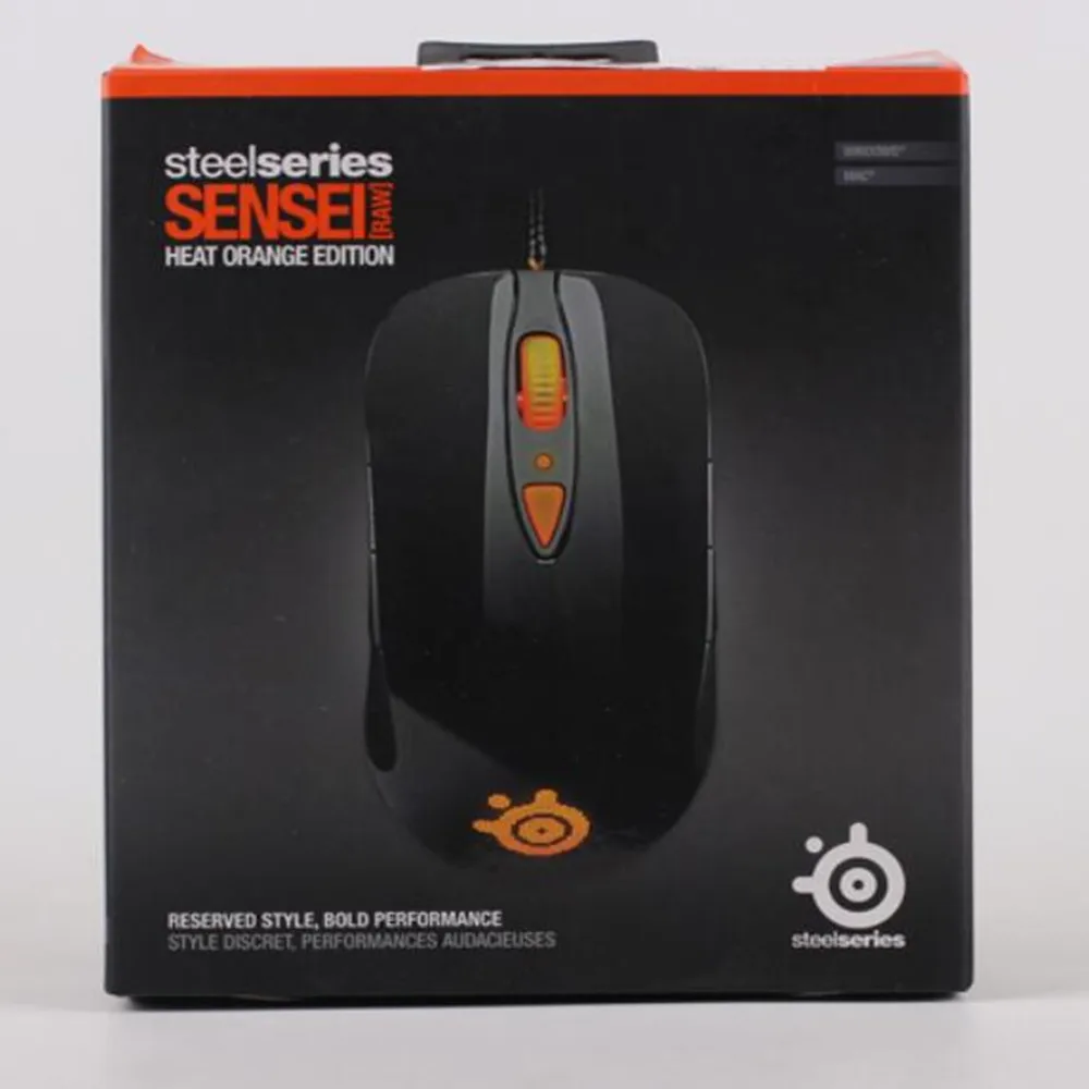 100% оригинальная Проводная игровая мышь Steelseries сэнсэй сырой HEAT ORANGE EDITION лазерная с