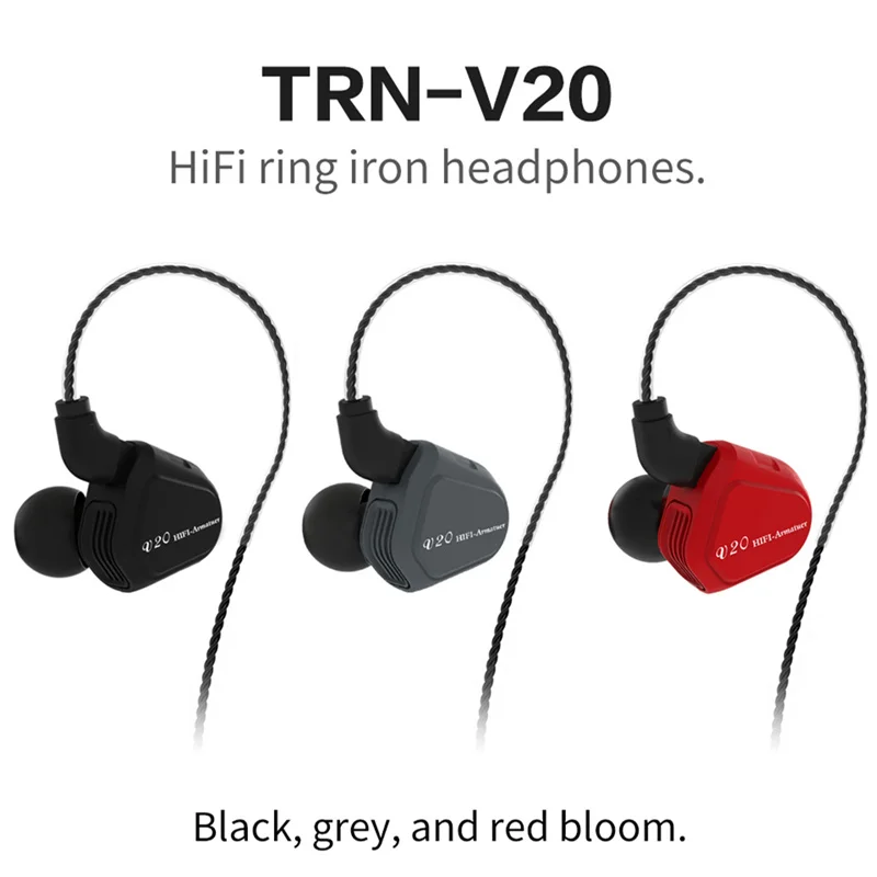 2018 новые TRN V20 DD + BA гибридные наушники в ухо HIFI DJ монитор для бега спортивные
