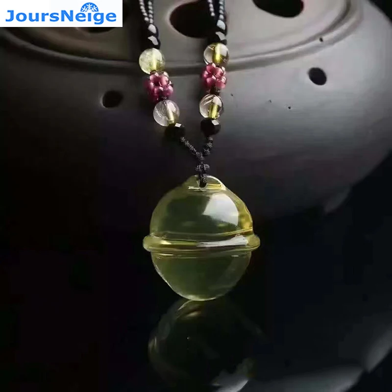 Подвеска Кристальные колокола JoursNeige из натурального желтого кристалла|bell pendant|f