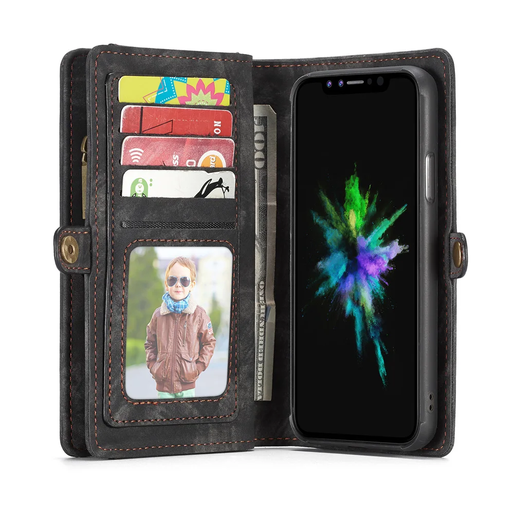 Карта откидной Бумажник для телефона Coque для iPhone X XR XS Max 8 7 6 6s плюс чехол Роскошный кожаный Магнит ТПУ задняя крышка чехол для iPhone 7 8 принципиально