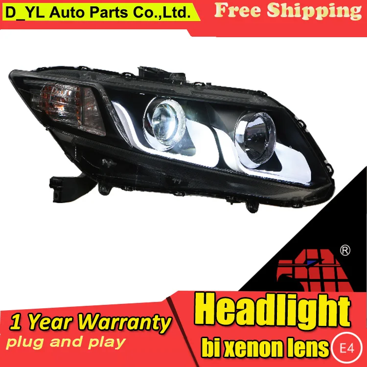 Автостайлинг для Honda Civic фары 2011-2015 светодиодная фара передняя drl проектор H7 hid