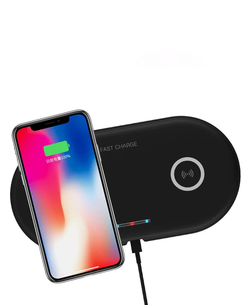 2in1 5 Вт Беспроводной зарядный коврик для iPhone X XR XS samsung Galaxy S9 плюс S8 Примечание 8