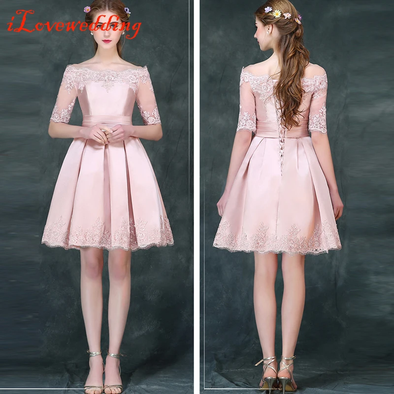 ILoveWedding/красное короткое платье для выпускного вечера атласное с коротким