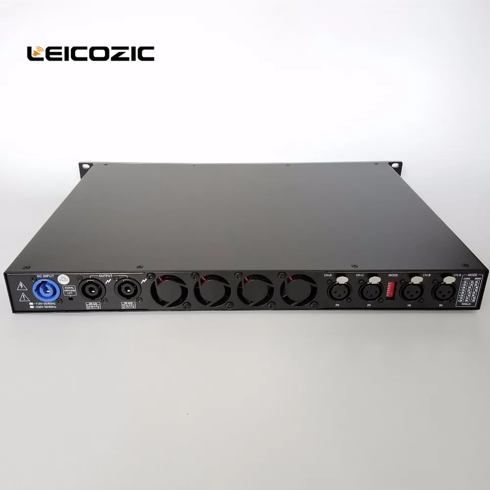Leicozic DX4350 профессиональный усилитель 1u Усилитель 1100 Вт 4 канала Усилитель Аудио Усилитель мощности ампер цифровой усилитель