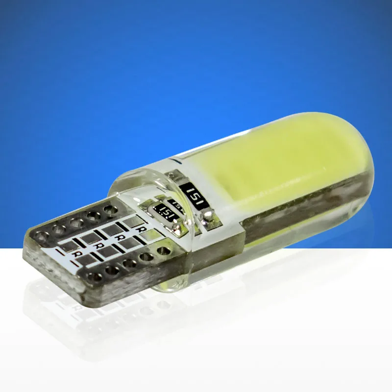 Автомобильная клиновая лампа T10 W5W 168 194 силикагелевая COB светодиодные лампы для
