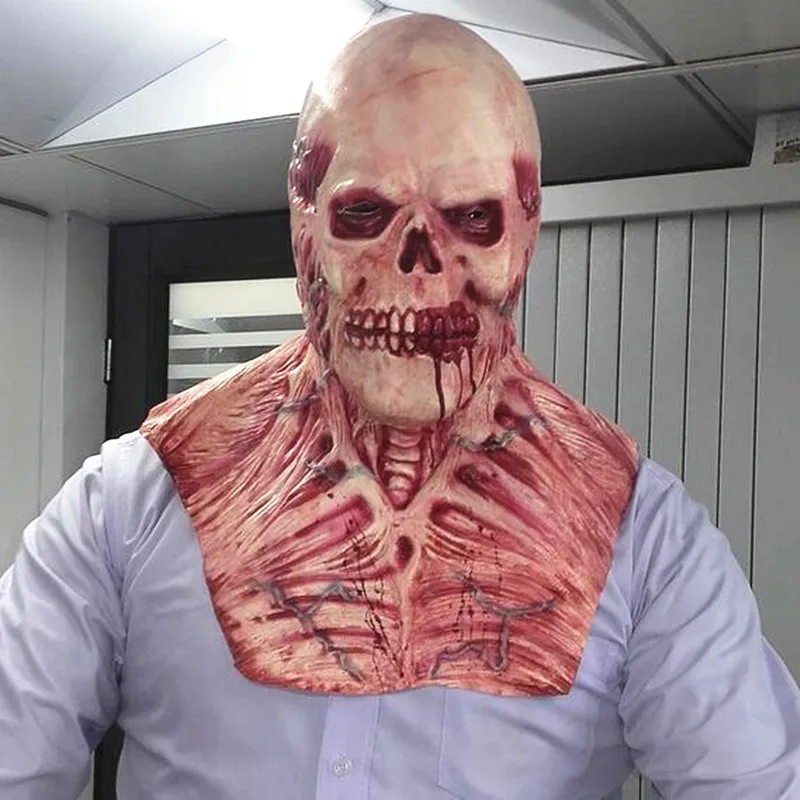Лидер продаж! Хэллоуин маска черепа крови латексные страшные парики дом с