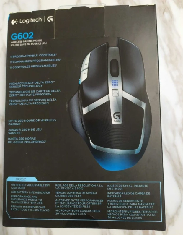 Оригинальный Logitech G602 игровой Мышь 2 4g Беспроводной sem FIO Raton портативных ПК Souris