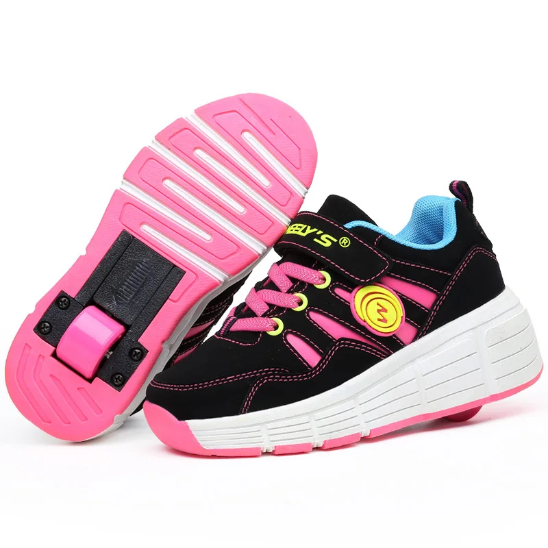 16 as picture Heelys/детская обувь; Светящиеся кроссовки; детская обувь на роликовых коньках с колесами для мальчиков и девочек; zapatillas hombre; 6 цветов - Цвет: 16 as picture
