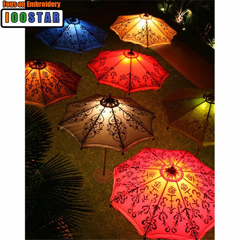 

5D Алмазная Цветочная мозаика узор с зонтиком Стразы Рукоделие "сделай сам": Алмазная вышивка крестиком на рисунке, алмазная вышивка подарок