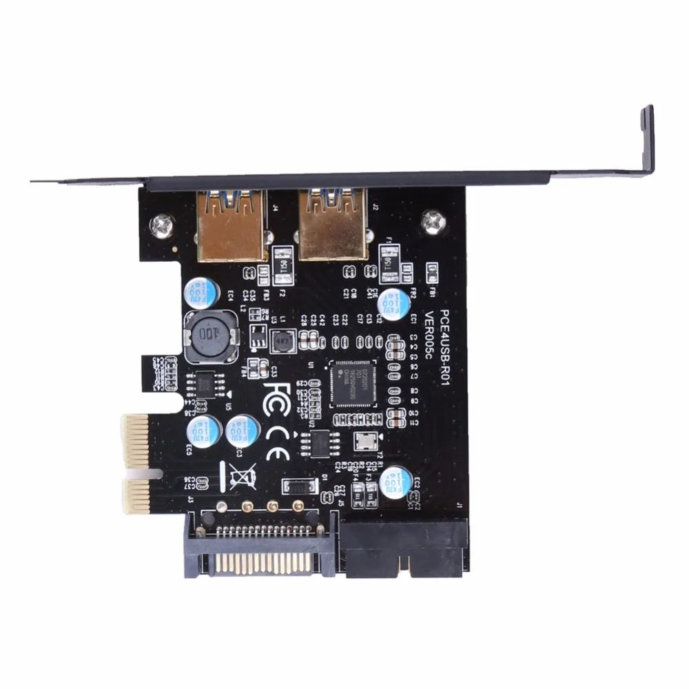 PCI E Express к двойному USB 3.0 15 контактный SATA адаптер контроллера питания 19 разъем для