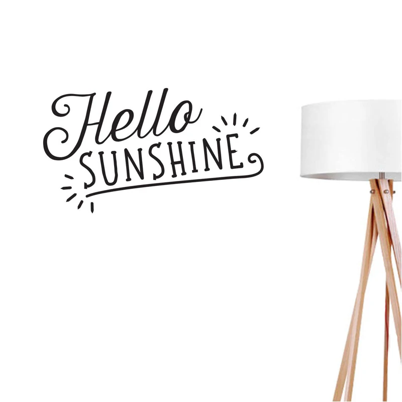 Съемные настенные наклейки Hello Sunshine с надписью виниловые для гостиной спальни