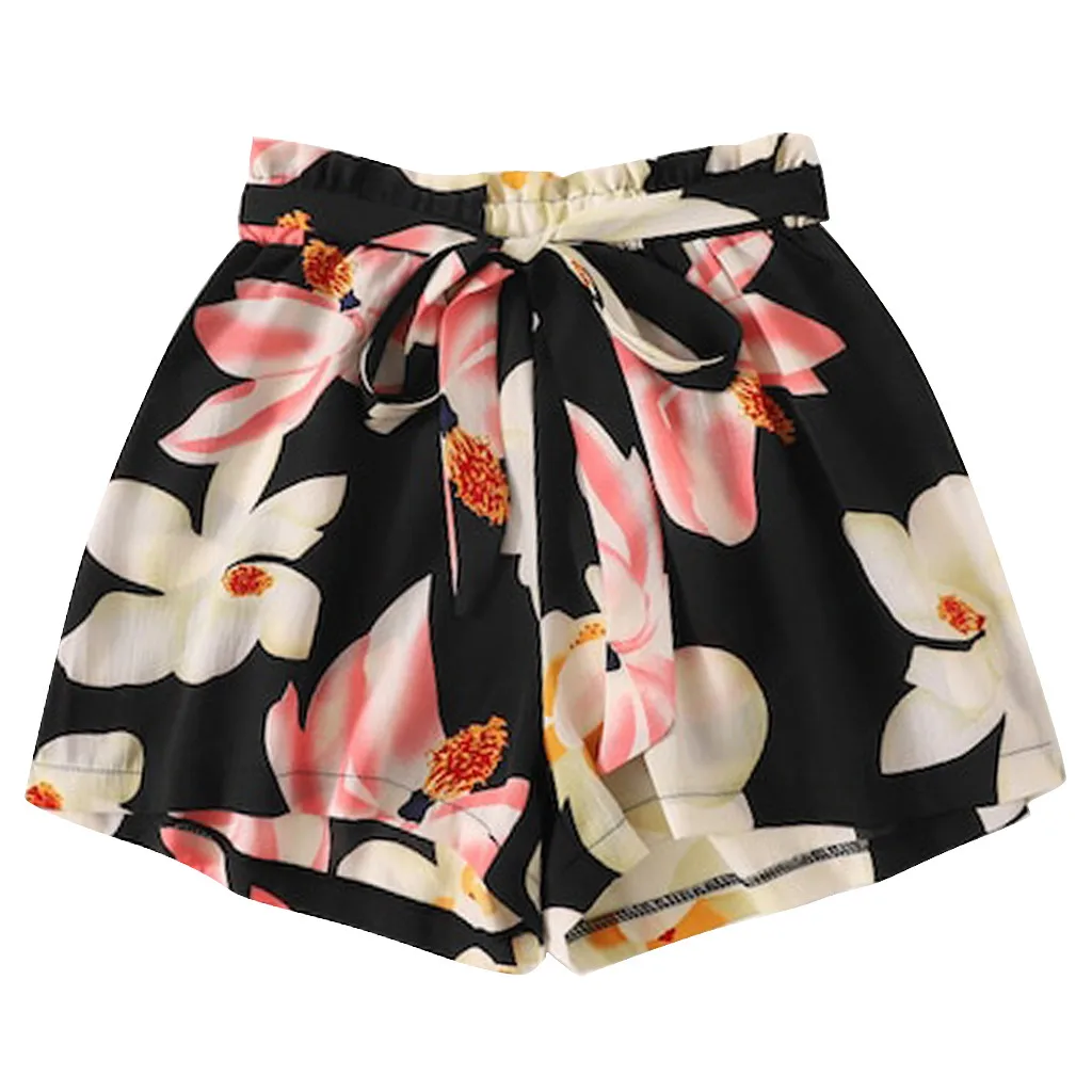 Шорты женские модные размера плюс цветочный принт бандажные шорты Pantalones Cortos Mujer Spodenki Damskie шорты Feminino szorty