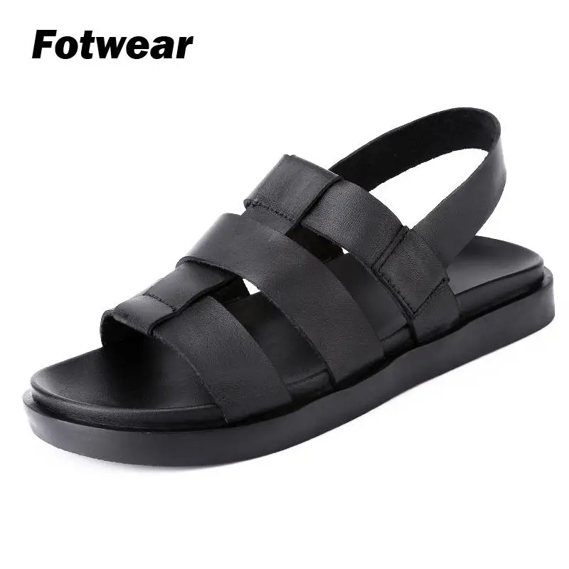 Fotwear/мужские сандалии из кожи с натуральным лицевым покрытием Летняя