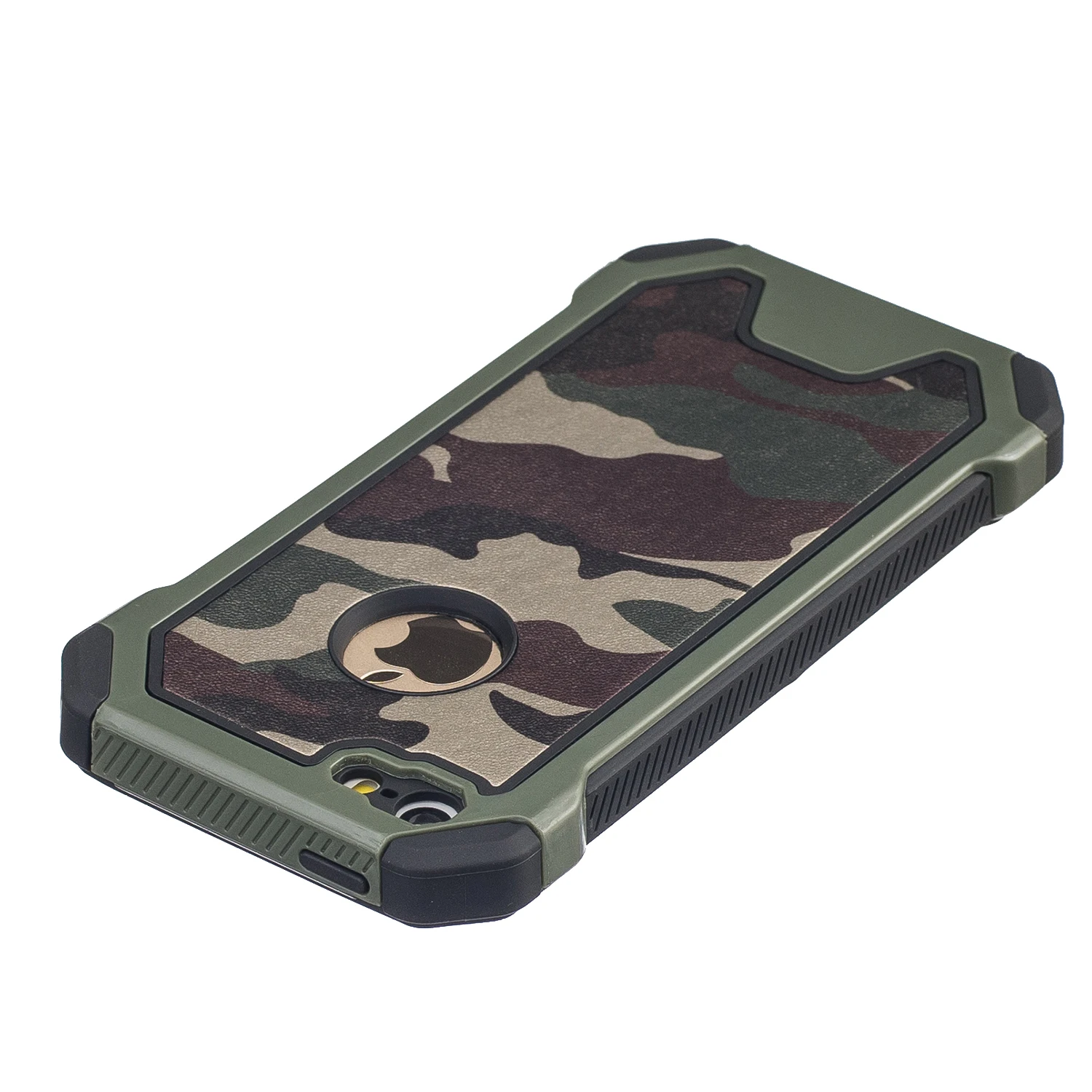 Гибридный двухслойный армейский армированный жесткий камуфляжный чехол для iphone