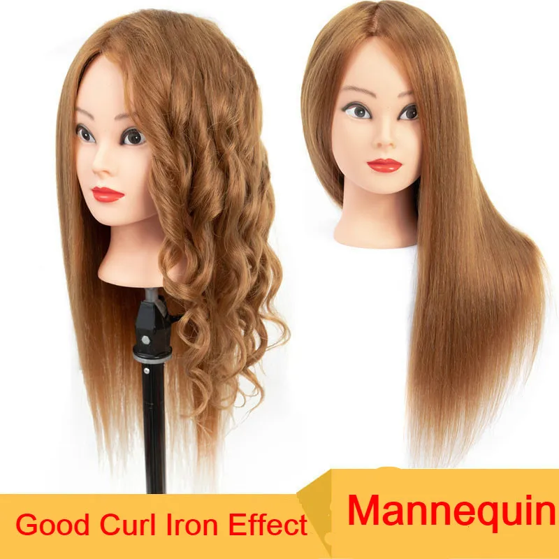 70% Real hair training head disk hair dummy head training hairdressing practice head wig model doll manikin head