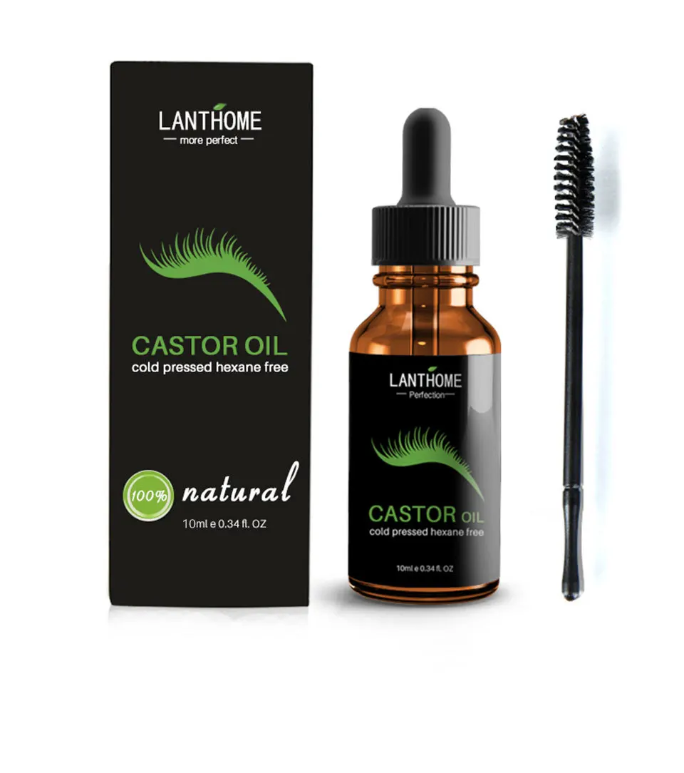 10ML Castor Oil Hair Growth Serum for Eyelash Treatments Lifting Eyelashes Thick Eyebrow Enhancer Mascara | Красота и здоровье