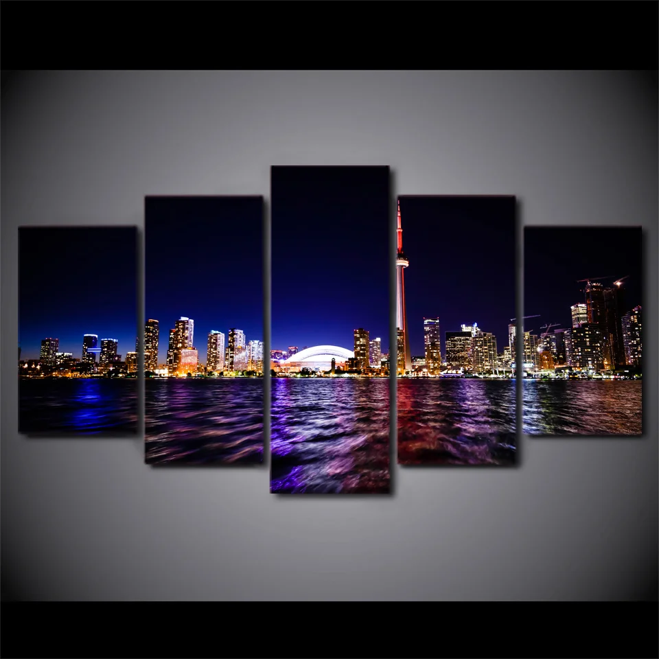 HD Печатный центр toronto 5 шт. Картина Настенная художественный Декор для комнаты