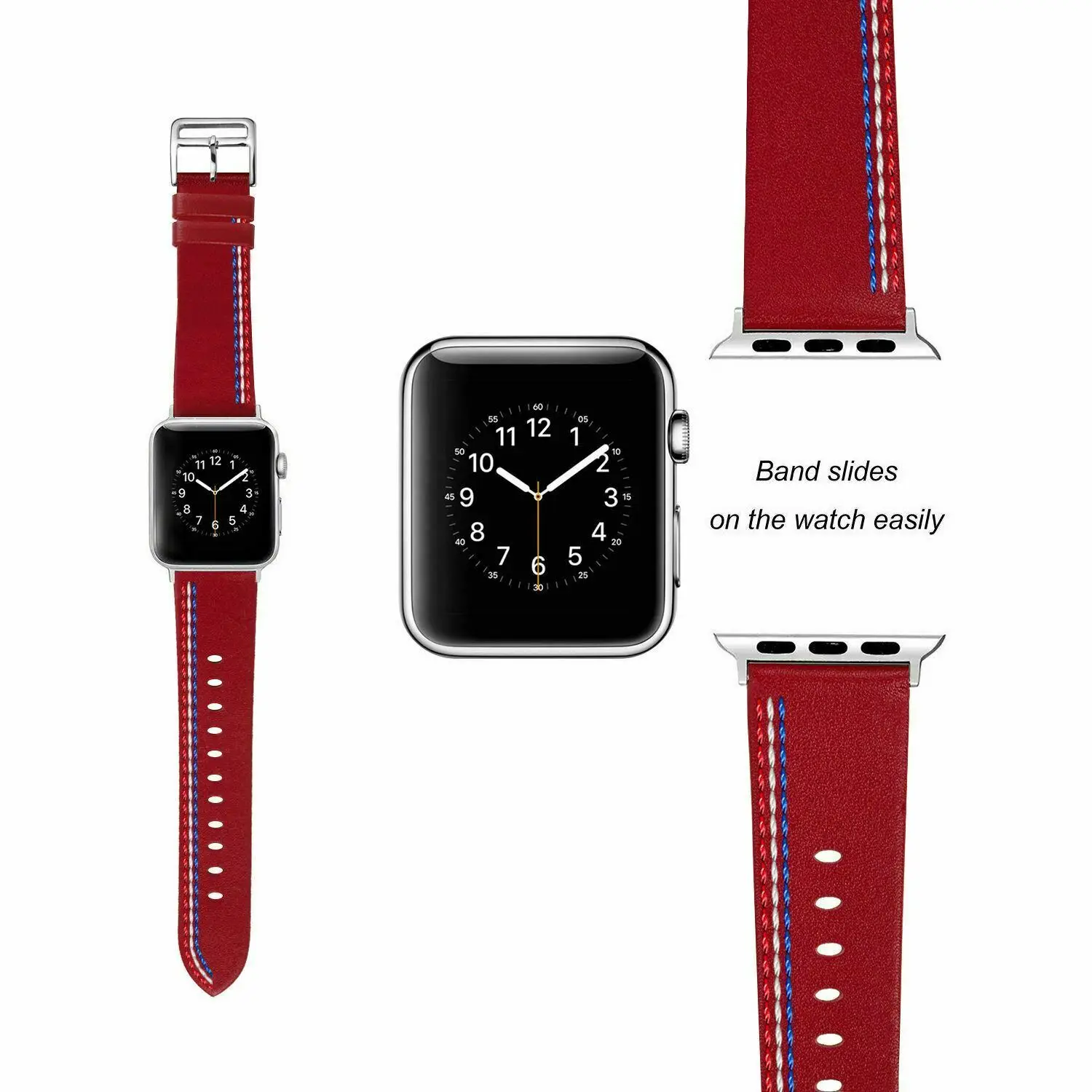 Ремешок из натуральной кожи для Apple Watch Series 4 3 2 1 38 мм 42 40 44 | Наручные часы