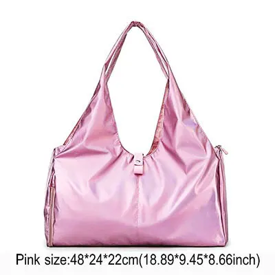 Pink Розовый коврик для йоги, вещевые сумки для женщин, сумка для фитнеса, спортивная сумка для девочек, сумка-тоут с отделением для обуви, водонепроницаемая дорожная сумка для хранения - Цвет: Pink