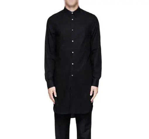 S ~ 4XL! Новая мужская одежда размера плюс с длинными рукавами рубашки для мужчин и