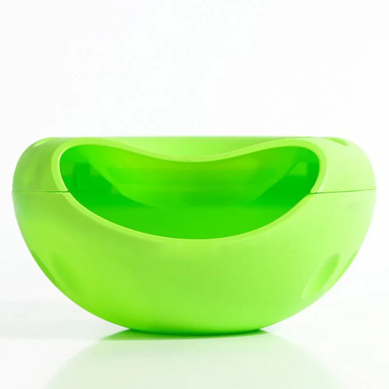 Green Snack Bowl Ленивый Снэк чаша семена орехи конфеты и сухие фрукты коробка для хранения креативная форма два слоя с держателем телефона для ТВ - Цвет: Green Snack Bowl