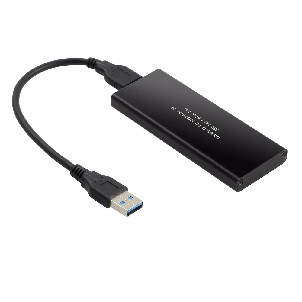 Портативный USB 3,0 к NGFF M.2 внешний корпус конвертер адаптер SSD Чехол Коробка для всех SSD жесткий диск с B Ключ usb 3,0 к NGFF