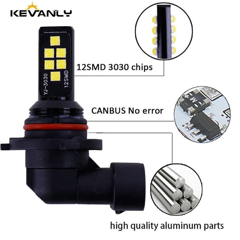2 шт. 9005 HB3 LED 9006 HB4 светодиодные лампы Автомобильные противотуманные фары дальнего