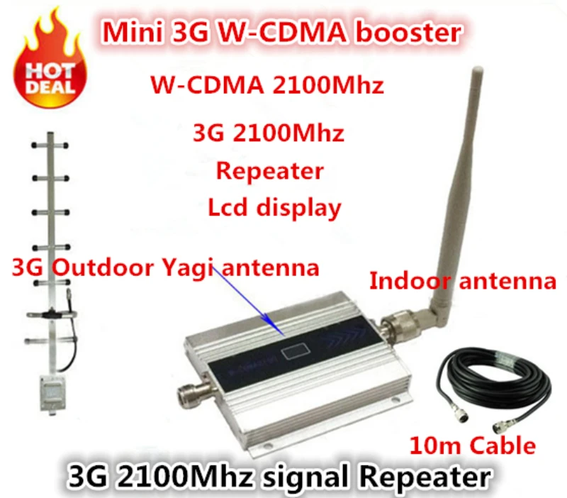 Лидер продаж! полный набор 3G UMTS 2100 мГц WCDMA ЖК дисплей повторителя сотовый телефон