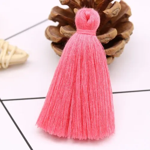 Watermelon red 10pcs 10 шт. 6 см мини хлопковый кулон с толстой кисточкой домашний текстильный занавес для одежды подвеска с кисточкой Diy сумка для ключей браслет ожерелье ремесло кисточки - Цвет: Watermelon red 10pcs