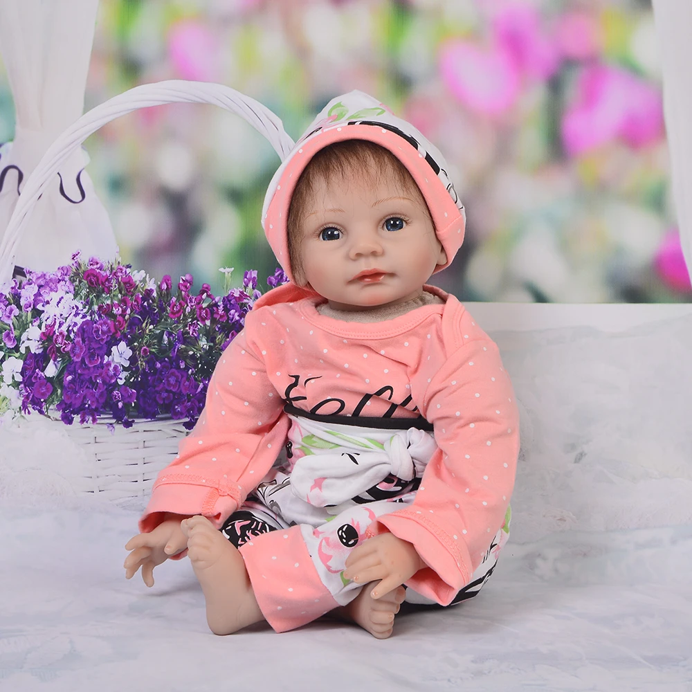 Мода 55 см Reborn Toy мягкий силиконовый пупсик для девочки 22 ''реалистичные Baby Doll