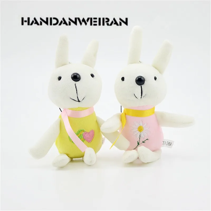 12 шт./лот, 13 см, kawaii, мягкий маленький кролик, плюшевая игрушка, кукла-подвеска, свадебный подарок, мини заяц для детей, игрушки