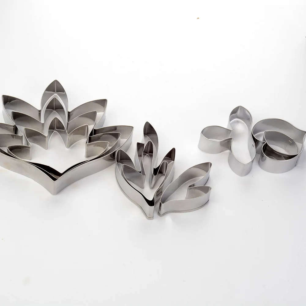 Пион из нержавеющей стали в форме цветка листа бисквит Фондант нож для торта и