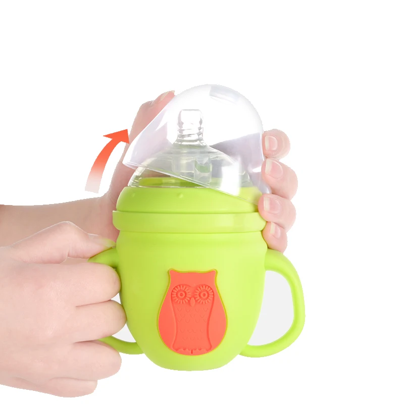 Reizbaby детская бутылки ручка Соска Силиконовая Защитная крышка младенческой