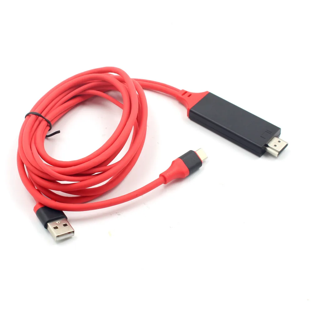 Кабель-переходник с USB 3 1 типа C на HDMI 2 м Ultra HD 1080P 4k | Электроника