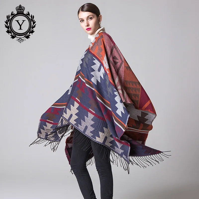 COUTUDI осень зима шарф Для женщин пончо и Накидки Элитный бренд Индии обертывания