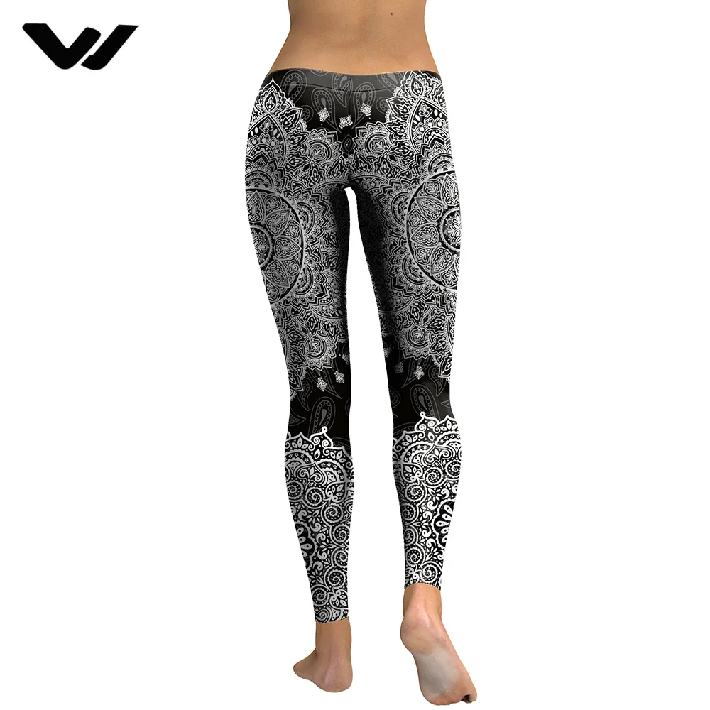 Yoga Pants Women Leggings Mandala Flower 3D Digital Printing Sport Seamless Slim Fitness Woman Leggins Pencil | Спорт и развлечения