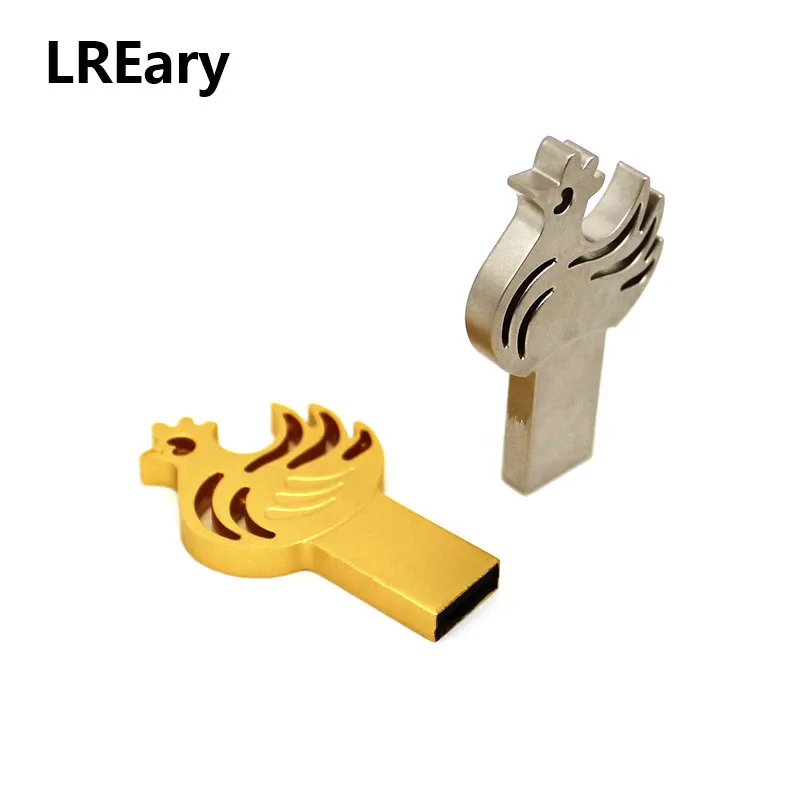 Новый модный металлический петух USB флэш накопитель карта памяти Ручка Флешка 4