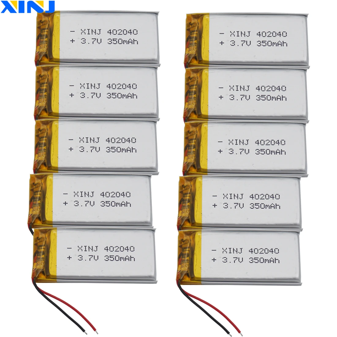 XINJ 10 шт. 3 7 в 350 мАч литий-полимерный аккумулятор элемент 402040 для gps Sat Nav MP3 камеры