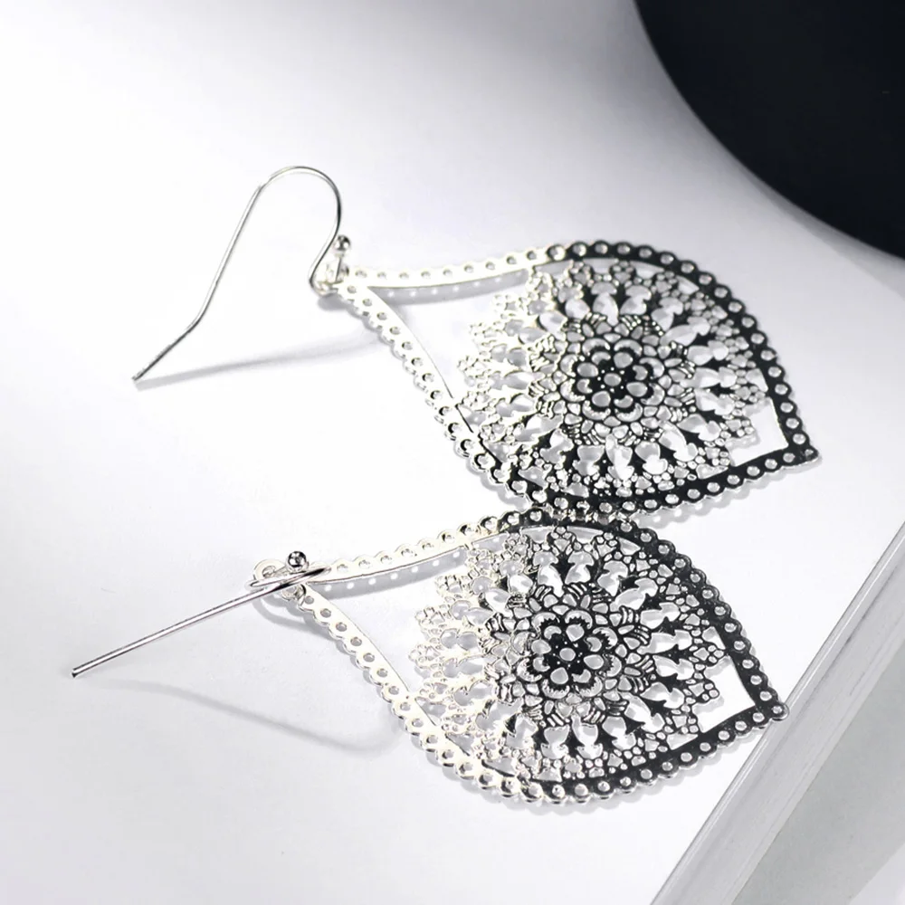 Женские серьги подвески neoglory в виде рыбьего крючка с каплями воды элегантные