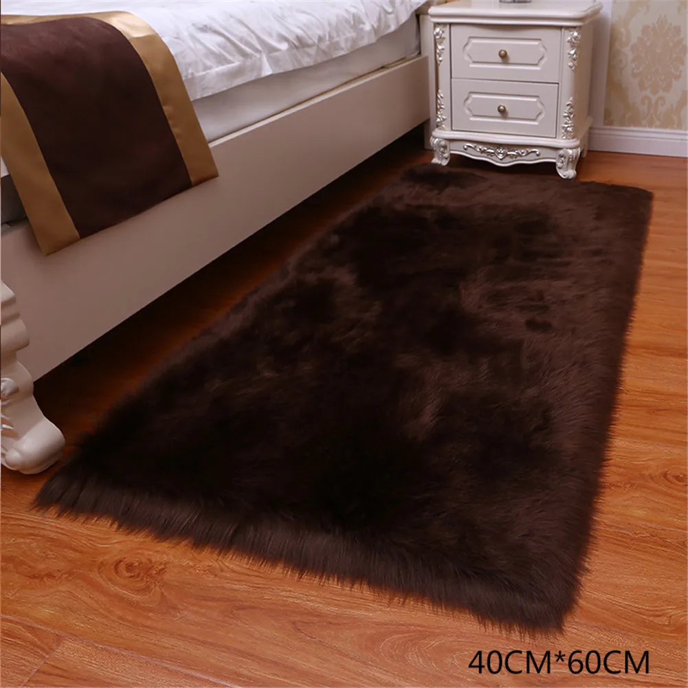 Черный Из мультфильма «Холодное сердце», 1 шт., искусственный шерстяной ковер ворсистый, пушистый ковры для Гостиная Спальня дропшиппинг@ v-образной КРЕПЕЖНОЙ ПЛАСТИНОЙ LS - Цвет: Черный