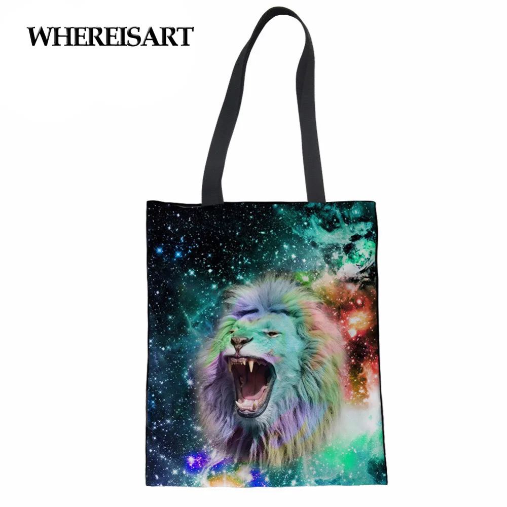 WHEREISART Холщовая Сумка большая женская Экологически чистая хлопковая