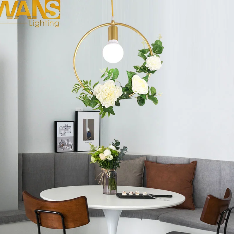 Железная светодиодная люстра в скандинавском стиле простой минималистичный