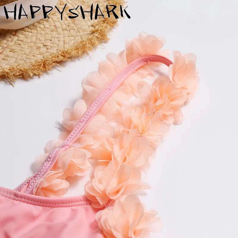 HAPPYSHARK новинка 2019 винтажный женский купальник с перьями слитный однотонный