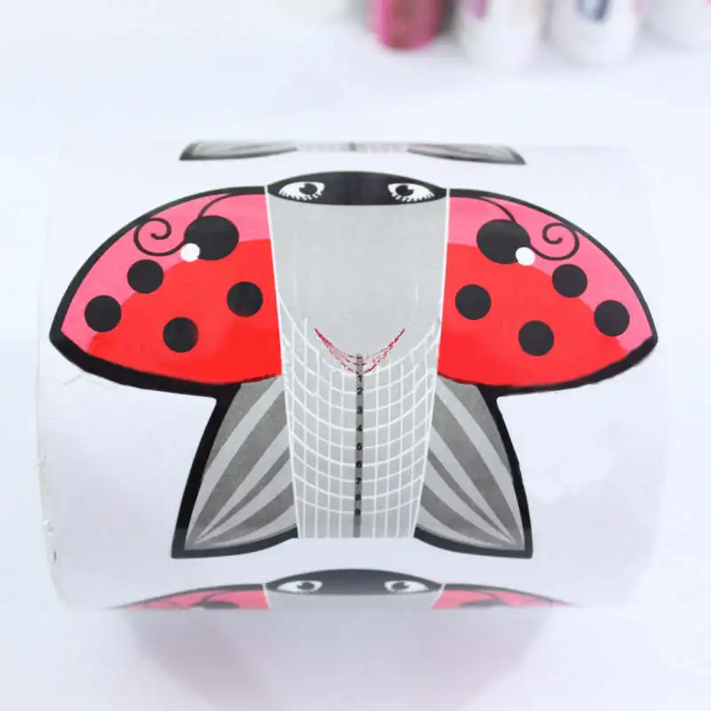 100 шт клейкая Форма для ногтей строитель для УФ гель Советы Расширение ногтей искусство скульптуры инструмент для маникюра Сделай Сам наклейки ромб Овальный - Цвет: Pattern 9