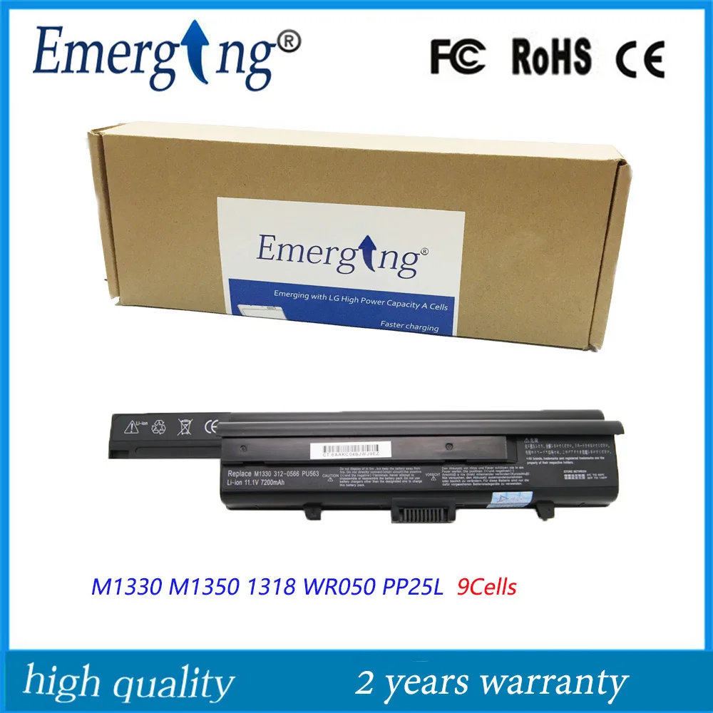 

9Cells 11.1V High Quality New Laptop Battery for Dell M1330 M1350 1318 WR050 PP25L
